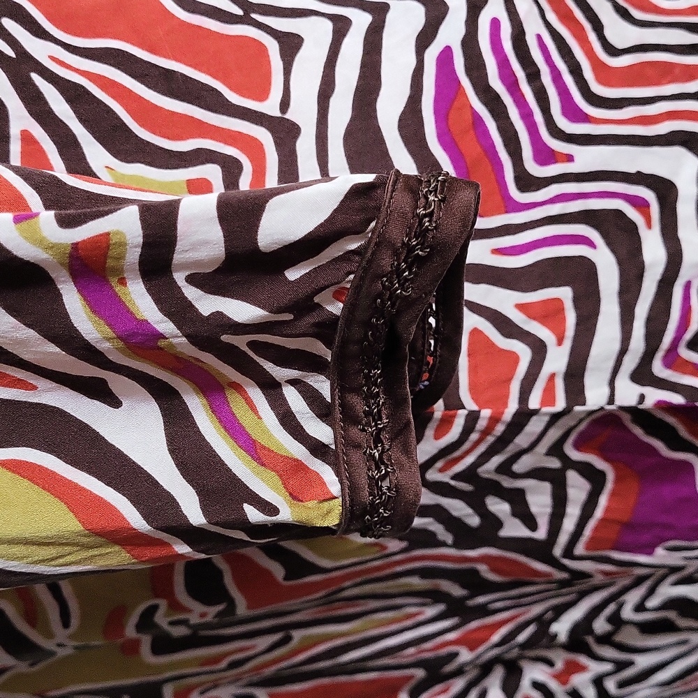 Etcetera Abstract Zebra Print Silk Tunic - image 5
